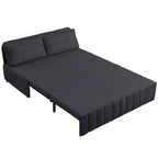 Mjkone Divano letto estraibile W62 pollici, divano letto moderno 3-in-1 in tessuto Leathaire, chaise longue