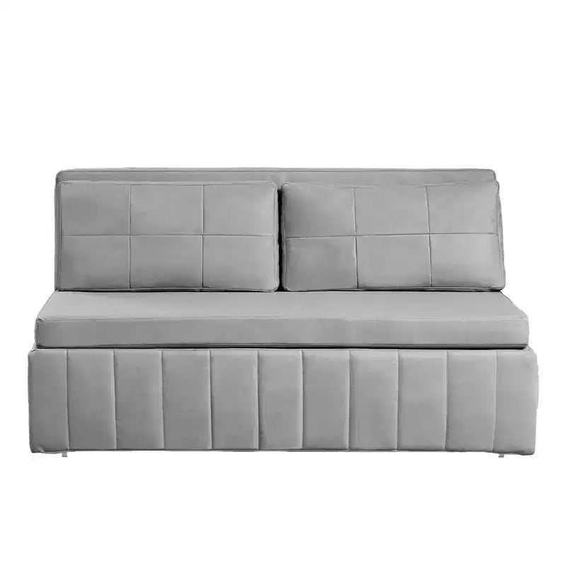 Mjkone Divano letto estraibile W62 pollici, divano letto moderno 3-in-1 in tessuto Leathaire, chaise longue