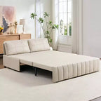 Mjkone Divano letto estraibile W62 pollici, divano letto moderno 3-in-1 in tessuto Leathaire, chaise longue