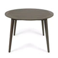 NAYSAYE Patio End Table Acacia Wood Dining Table with Modern Straight Leg Base for Outdoor Use, Gray, 47.25*47.25*30