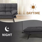 Divano letto futon Dyonery 71, divano letto convertibile moderno in memory foam, divano letto futon pieghevole per spazi abitativi compatti