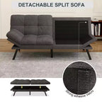 Divano letto futon Dyonery 71, divano letto convertibile moderno in memory foam, divano letto futon pieghevole per spazi abitativi compatti