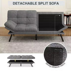 Divano letto futon Dyonery 71, divano letto convertibile moderno in memory foam, divano letto futon pieghevole per spazi abitativi compatti