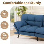 Divano letto futon Dyonery 71, divano letto convertibile moderno in memory foam, divano letto futon pieghevole per spazi abitativi compatti