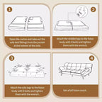 Divano letto futon Dyonery 71, divano letto convertibile moderno in memory foam, divano letto futon pieghevole per spazi abitativi compatti