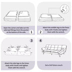 Divano letto futon Dyonery 71, divano letto convertibile moderno in memory foam, divano letto futon pieghevole per spazi abitativi compatti