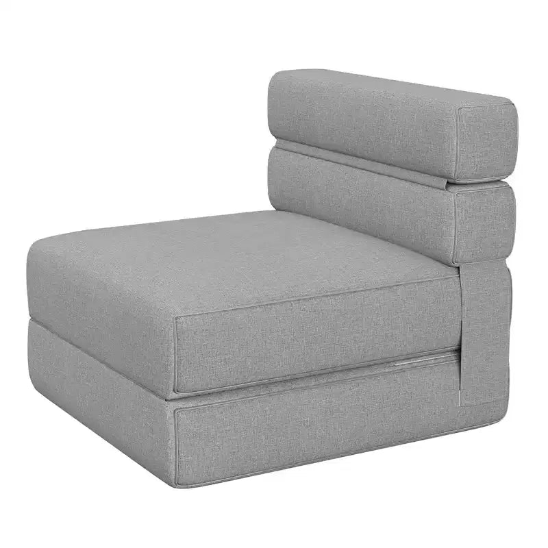 Chaise de sol TROPOW 2-en-1 avec coussin décoratif, lit pliant, fauteuil de repos avec fonction lit