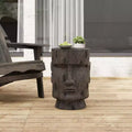Christopher Knight Home Tirian Patio Lightweight Concrete Easter Island Moai Statue Side Table