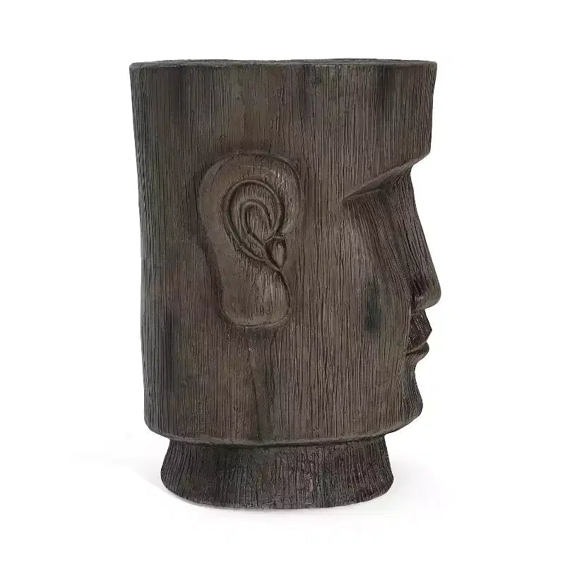 Christopher Knight Home Tirian Table d'appoint statue Moai de l'île de Pâques en béton léger pour patio