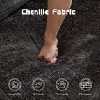 Canapé-lit convertible au sol Whisen avec cadre fixe, causeuses modulaires sans ossature en tissu chenille