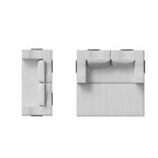 Canapé-lit convertible Whisen 80 places avec 2 oreillers, matelas de sol pliant King size et tissu chenille