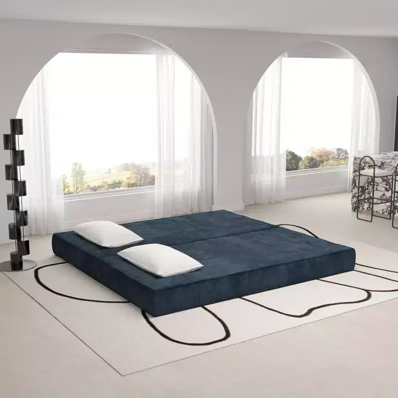 Canapé-lit convertible Whisen 80 places avec 2 oreillers, matelas de sol pliant King size et tissu chenille