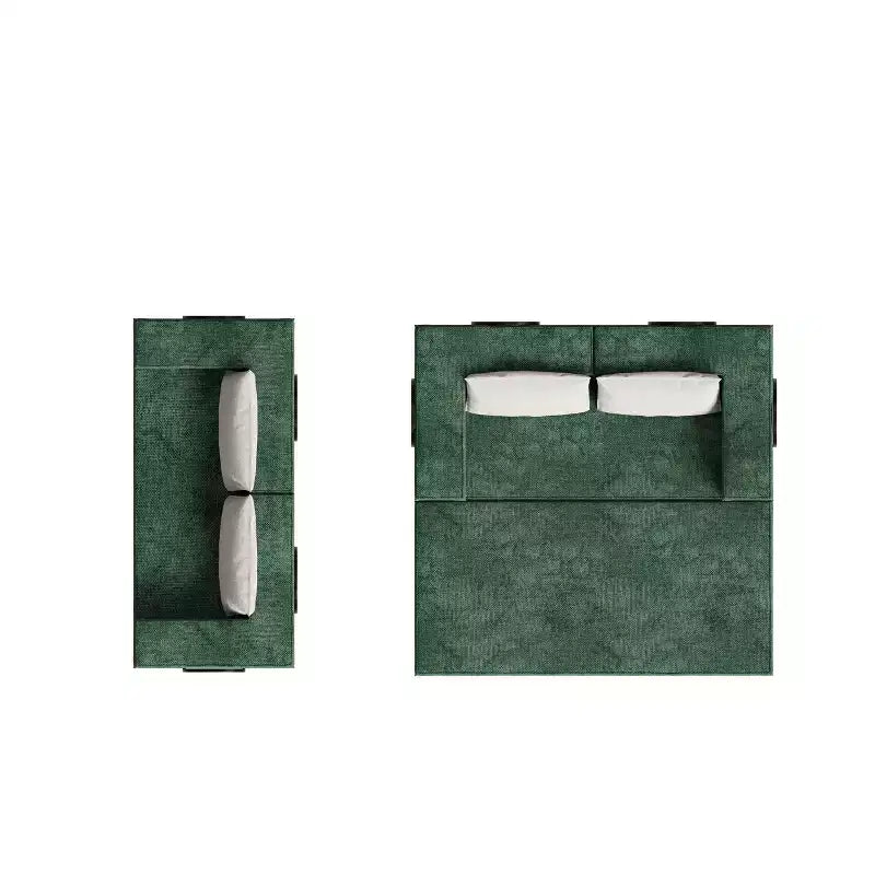 Canapé-lit convertible Whisen 80 places avec 2 oreillers, matelas de sol pliant King size et tissu chenille