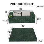 Canapé-lit convertible Whisen 80 places avec 2 oreillers, matelas de sol pliant King size et tissu chenille