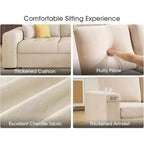 AMERLIFE Divano Letto 96 con Chaise Longue Contenitore Divano Letto Estraibile Convertibile per Soggiorno