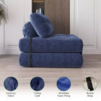 Canapé-lit pliant, canapé pliant au sol avec oreillers, futon convertible en fauteuil-lit avec dossier et matelas pliant
