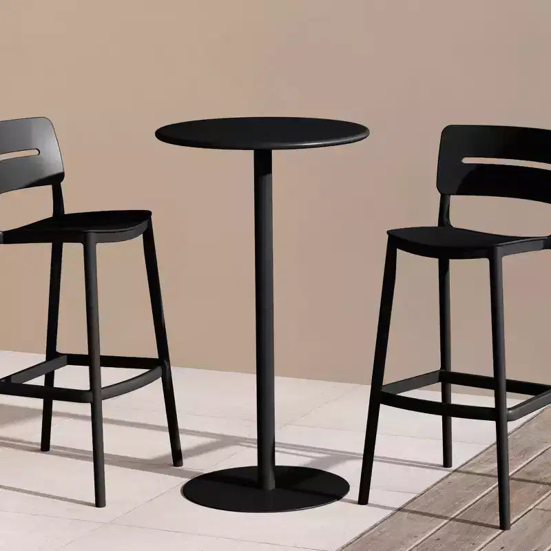 WestinTrends Playa Table ronde réglable en métal, hauteur bar, 41,25 po