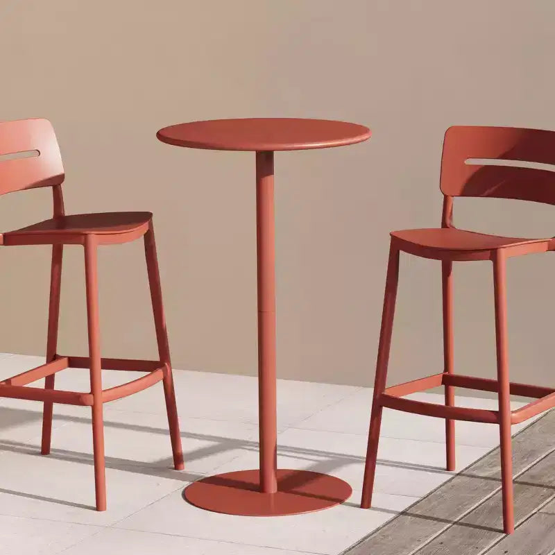 WestinTrends Playa Table ronde réglable en métal, hauteur bar, 41,25 po
