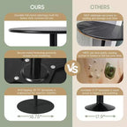 WestinTrends Playa Table ronde réglable en métal, hauteur bar, 41,25 po
