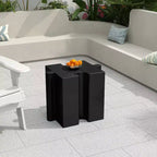 Christopher Knight Home Ava Table d'appoint de patio moderne en béton léger modulable avec bord concave