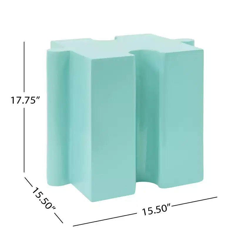 Christopher Knight Home Ava Table d'appoint de patio moderne en béton léger modulable avec bord concave