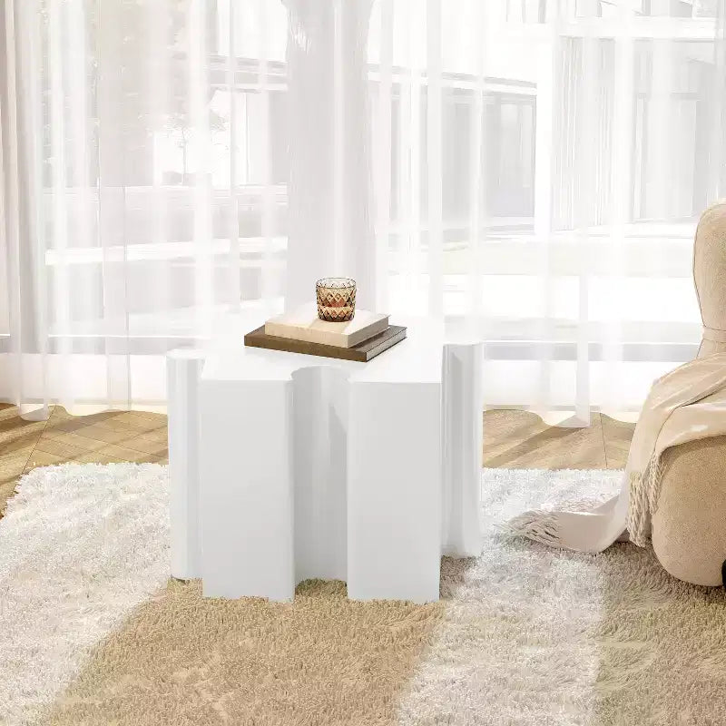 Christopher Knight Home Ava Table d'appoint de patio moderne en béton léger modulable avec bord concave