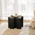 Christopher Knight Home Ava Modern Patio Lightweight Concrete Modular Puzzle Side Table with Concave Edge Design
