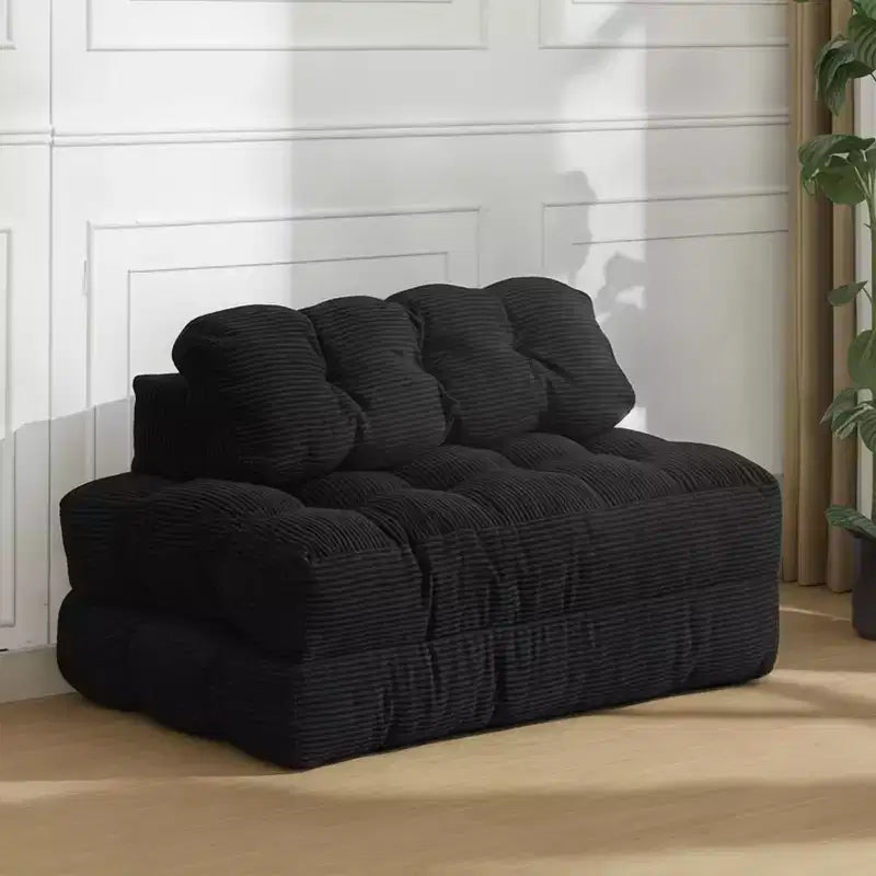 Divano Letto Pieghevole 3-in-1 con Cuscino, Poltrona Letto Convertibile in Velluto a Coste per Soggiorno, Camera da Letto, Dormitorio o Appartamento