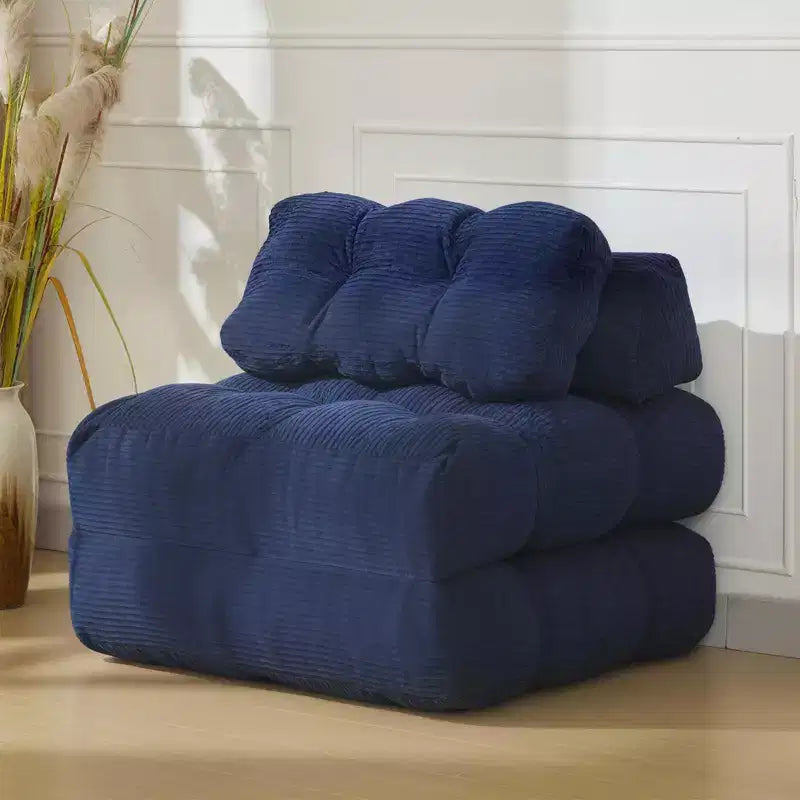 Divano Letto Pieghevole 3-in-1 con Cuscino, Poltrona Letto Convertibile in Velluto a Coste per Soggiorno, Camera da Letto, Dormitorio o Appartamento