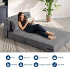 Canapé-lit pliable Garvee avec oreiller, matelas pliant pour salon, appartement et maison | Options de taille 72 ou 76 pouces