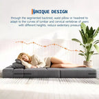 Canapé-lit pliable Garvee avec oreiller, matelas pliant pour salon, appartement et maison | Options de taille 72 ou 76 pouces