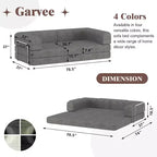 Divano Letto Convertibile in Velluto a Coste, Divano Pieghevole con Materasso, Divano da Terra Senza Montaggio, Futon Pieghevole da Tre Posti King Size, Divano Letto Modulare