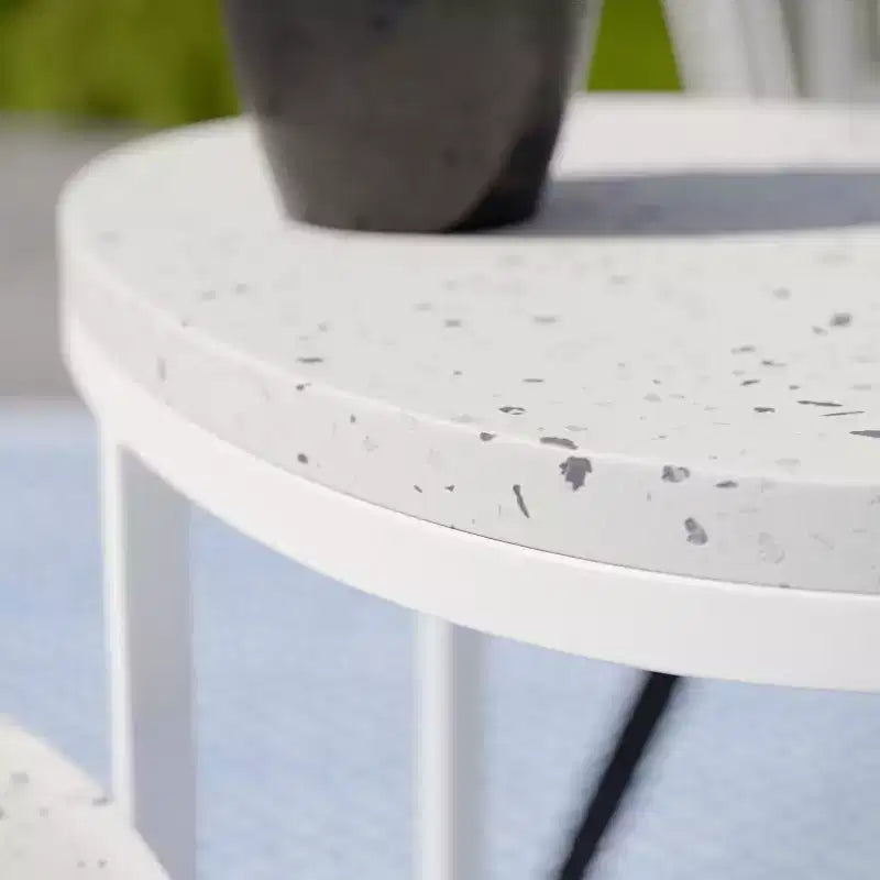 Tavolini impilabili da esterno Vicanno Terrazzo - Set da 2 pezzi - Bianco - SEI