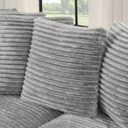 Divano sezionale letto imbottito in velluto a coste EHMKNP, divano convertibile modulare a L con pouf