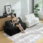 Garvee Divano Letto Sedia 3 in 1 Portatile Pieghevole Matrimoniale con Cuscino, Materasso e Schienale Pieghevole Convertibile, Divano da Terra Portatile