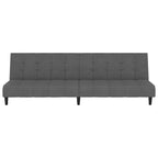 vidaXL Canapé-lit 2 places en velours gris foncé