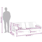 vidaXL Canapé-lit avec accoudoirs, inclinable, pliant, en velours