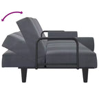 vidaXL Canapé-lit avec accoudoirs, inclinable, pliant, en velours