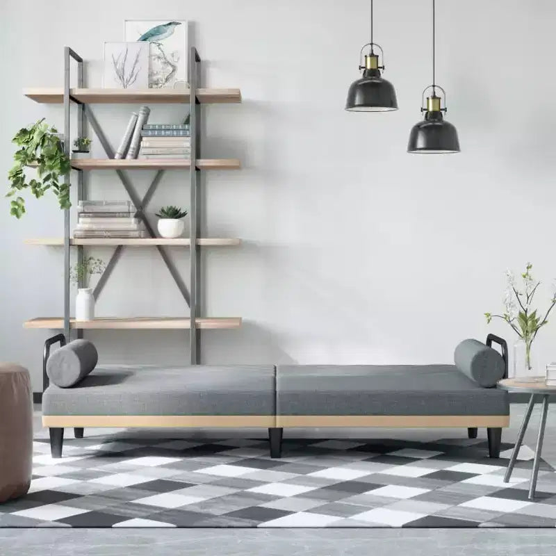 vidaXL Canapé convertible avec accoudoirs Canapé de salon Fauteuil inclinable Causeuse Tissu