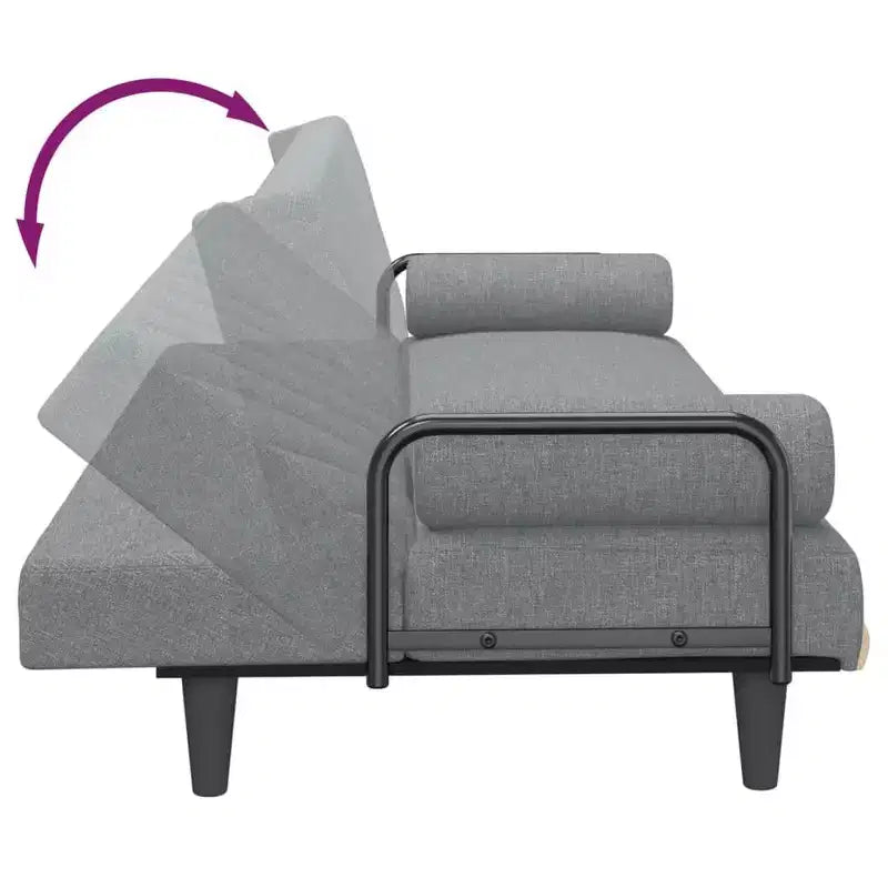 vidaXL Canapé convertible avec accoudoirs Canapé de salon Fauteuil inclinable Causeuse Tissu