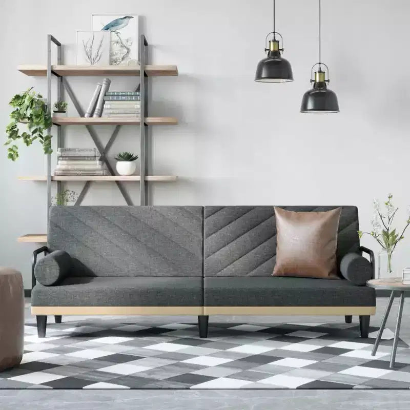 vidaXL Canapé convertible avec accoudoirs Canapé de salon Fauteuil inclinable Causeuse Tissu