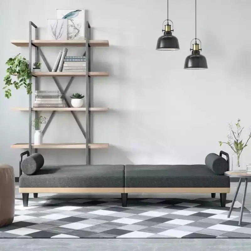 vidaXL Canapé convertible avec accoudoirs Canapé de salon Fauteuil inclinable Causeuse Tissu