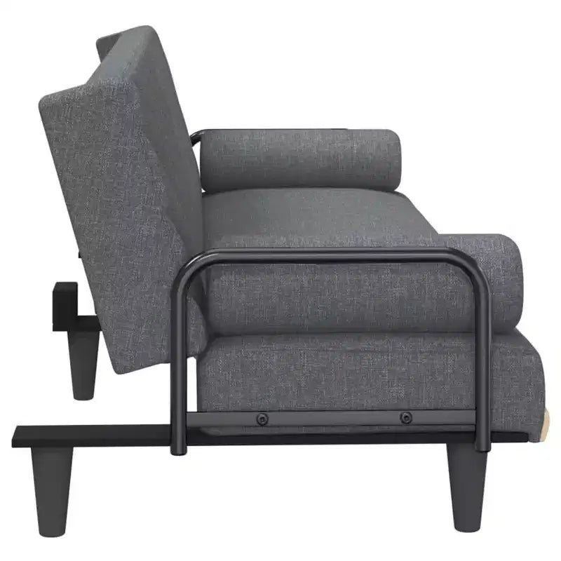 vidaXL Canapé convertible avec accoudoirs Canapé de salon Fauteuil inclinable Causeuse Tissu