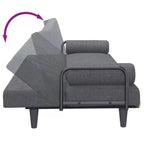 vidaXL Canapé convertible avec accoudoirs Canapé de salon Fauteuil inclinable Causeuse Tissu