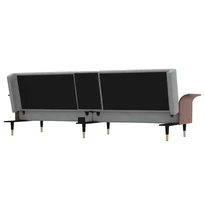 vidaXL Canapé-lit convertible avec porte-gobelets pour salon Velours