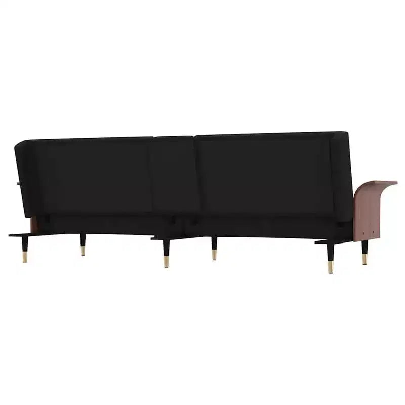 vidaXL Canapé-lit convertible avec porte-gobelets pour salon Velours