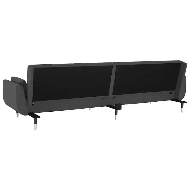 vidaXL Canapé-Lit 2 Places avec Deux Coussins Velours Gris Foncé