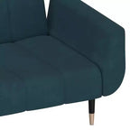 vidaXL Divano letto a 2 posti con due cuscini in velluto blu