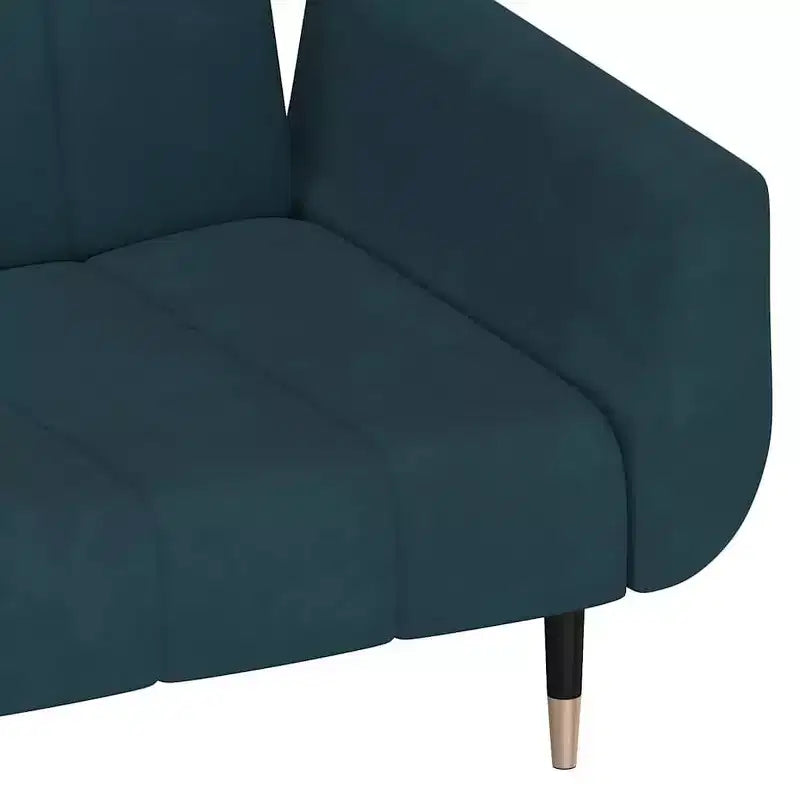 vidaXL Divano letto a 2 posti con due cuscini in velluto blu