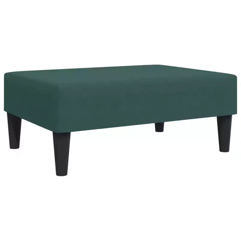 vidaXL Canapé-lit 2 places avec repose-pieds Velours vert foncé
